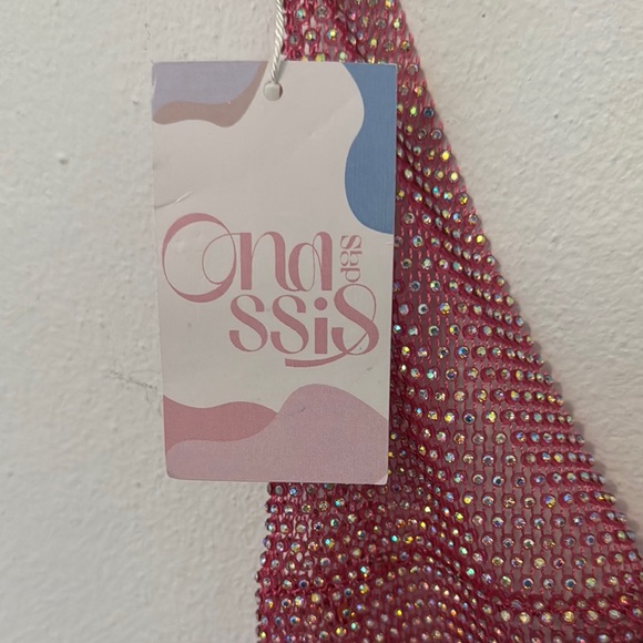 Pink Rhinestone Chain Top - Picture 2 of 3